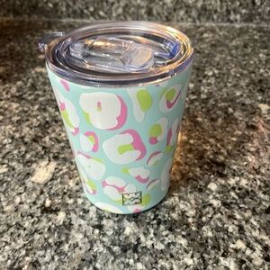 Mary Square leopard print tumbler! Like new!
